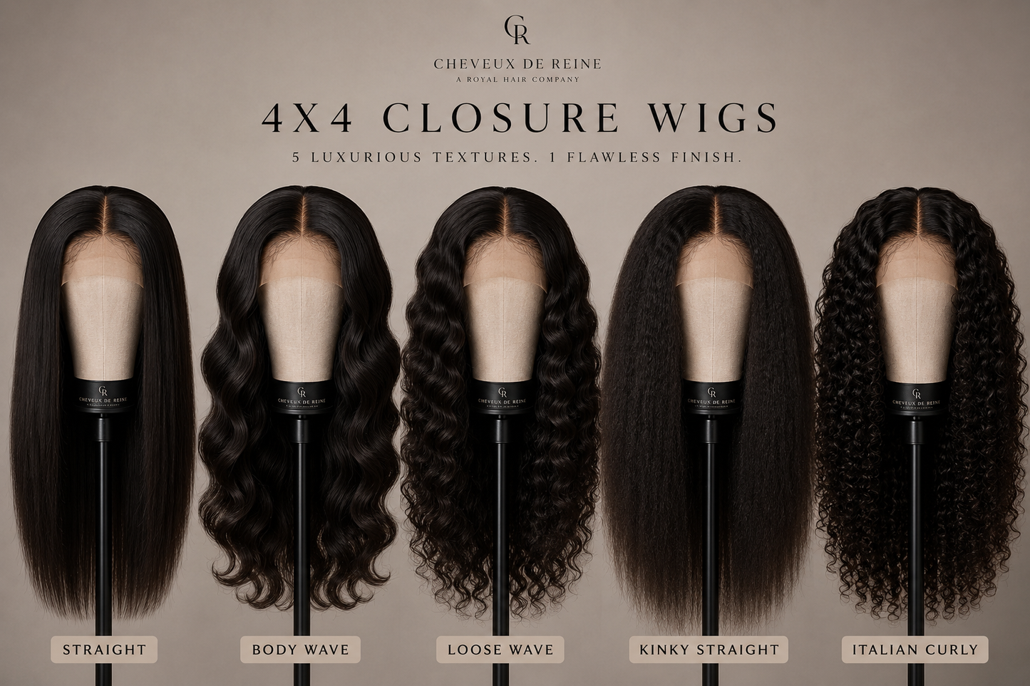 Human 4x4 Closure Wig
